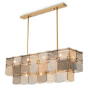 Rectangular Brass Chandelier Laurent