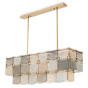 Rectangular Brass Chandelier Laurent
