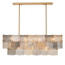 Rectangular Brass Chandelier Laurent