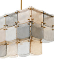 Rectangular Brass Chandelier Laurent