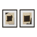 Modern Artwork Set (2) Creased Umber