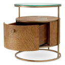 Carved Oak Nightstand Velutto
