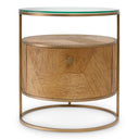 Carved Oak Nightstand Velutto