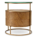 Carved Oak Nightstand Velutto
