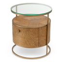 Carved Oak Nightstand Velutto