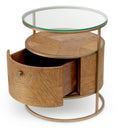 Carved Oak Nightstand Velutto