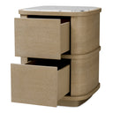 2-Drawer Oak Nightstand S Cabana
