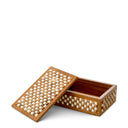 White Brown Wooden Box Cavendish