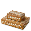 White Brown Wooden Box Cavendish