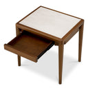 Beige Marble Side Table Hensley