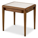 Beige Marble Side Table Hensley