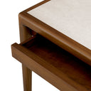 Beige Marble Side Table Hensley