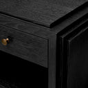 Oak Wooden Nightstand ArtDeco