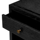 Oak Wooden Nightstand ArtDeco
