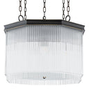 White Glass Rods Chandelier Estela