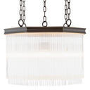 White Glass Rods Chandelier Estela
