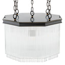 White Glass Rods Chandelier Estela