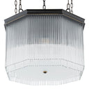 White Glass Rods Chandelier Estela