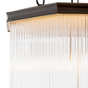 White Glass Rods Chandelier Estela