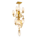 Clear Ribbed Glass Chandelier Persephone