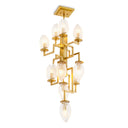 Clear Ribbed Glass Chandelier Persephone