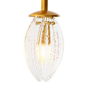 Clear Ribbed Glass Chandelier Persephone