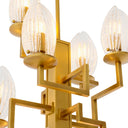 Clear Ribbed Glass Chandelier Persephone