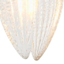 Clear Ribbed Glass Chandelier Persephone