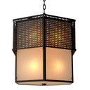 Bronze Frosted Glass Chandelier Minerva