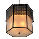 Bronze Frosted Glass Chandelier Minerva