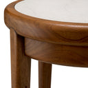 Beige Marble Side Table Hensley