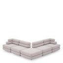 Light Gray Outdoor Modular Sofa Malaga