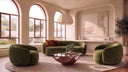 Andrew - Modern Green Fabric Sofa