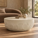 Elgon - Modern Grey Concrete Round Coffee Table, view 5