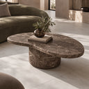 Kazbek - Modern Faux Marble Concrete Coffee Table, view 7