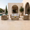 Ko Tao - Outdoor Beige + Wicker Sofa Set