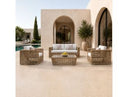 Sandra - Outdoor Beige + Wicker Sofa Set