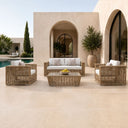 Ko Tao - Outdoor Beige + Wicker Sofa Set