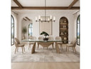 Pangea - Mid-Century Modern Glass + Buckwheat Ash Rectangular Dining Table