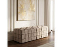 Rousey - Modern Taupe Fabric Bench