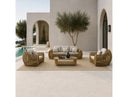 Sandra - Outdoor Beige + Wicker Sofa Set