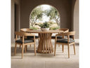 Sintra - Outdoor Grey + Eucalyptus Round Dining Table Set