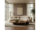 Spiro - Modern Beige Fabric Curved Sectional Sofa