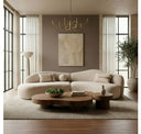 Spiro - Modern Beige Fabric Ottoman