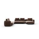 Overlap Sectional - Right-Facing Chaise, Large - Nero Marquina Marble by Caracole