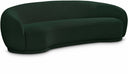 Hyde 89.5" Boucle Fabric Upholstered Sofa - Green