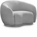 Hyde Boucle Fabric Upholstered Chair - Grey
