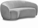 Hyde 64" Boucle Fabric Upholstered Loveseat - Grey