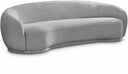 Hyde 89.5" Boucle Fabric Upholstered Sofa - Grey