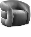 Roxbury Velvet Upholstered Accent Chair - Grey